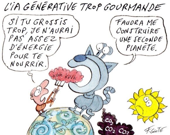 Dessin: GenAI : la production d’énergie ne suivra pas la demande 